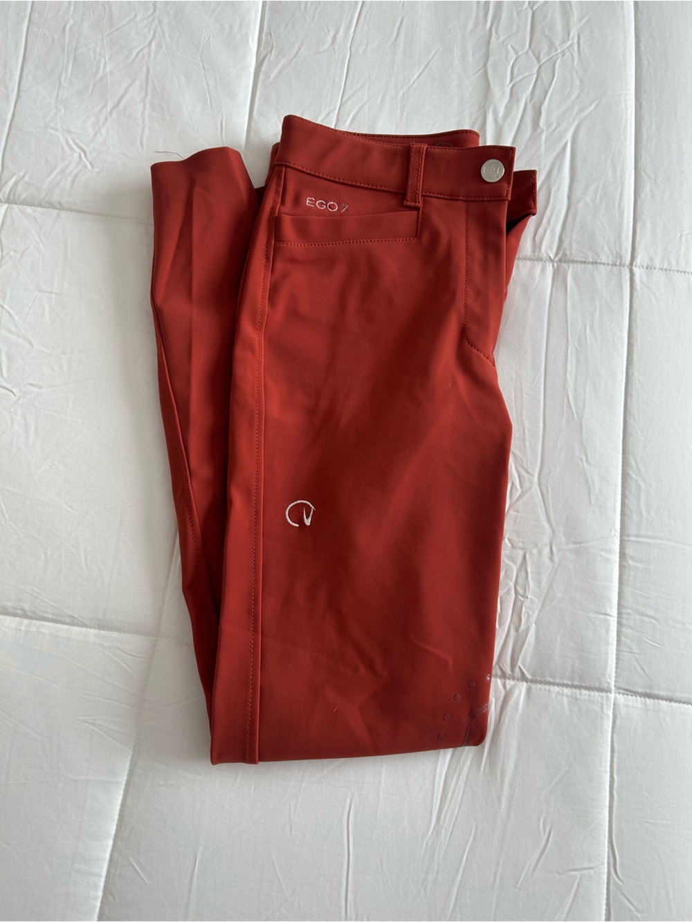 Ego7 Orange Knee Patch Breeches IT 40/US 24